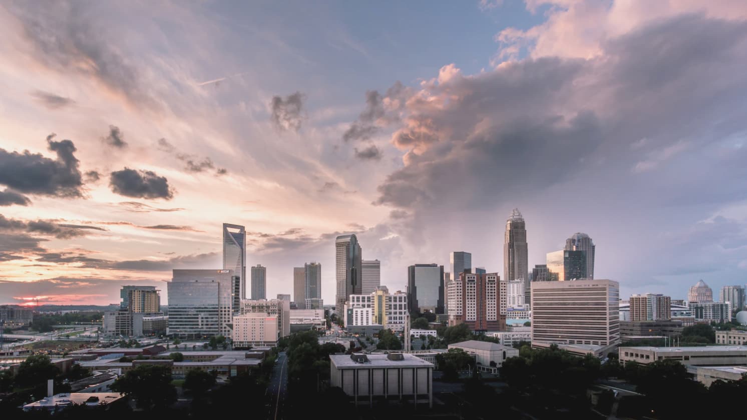 The Charlotte skyline