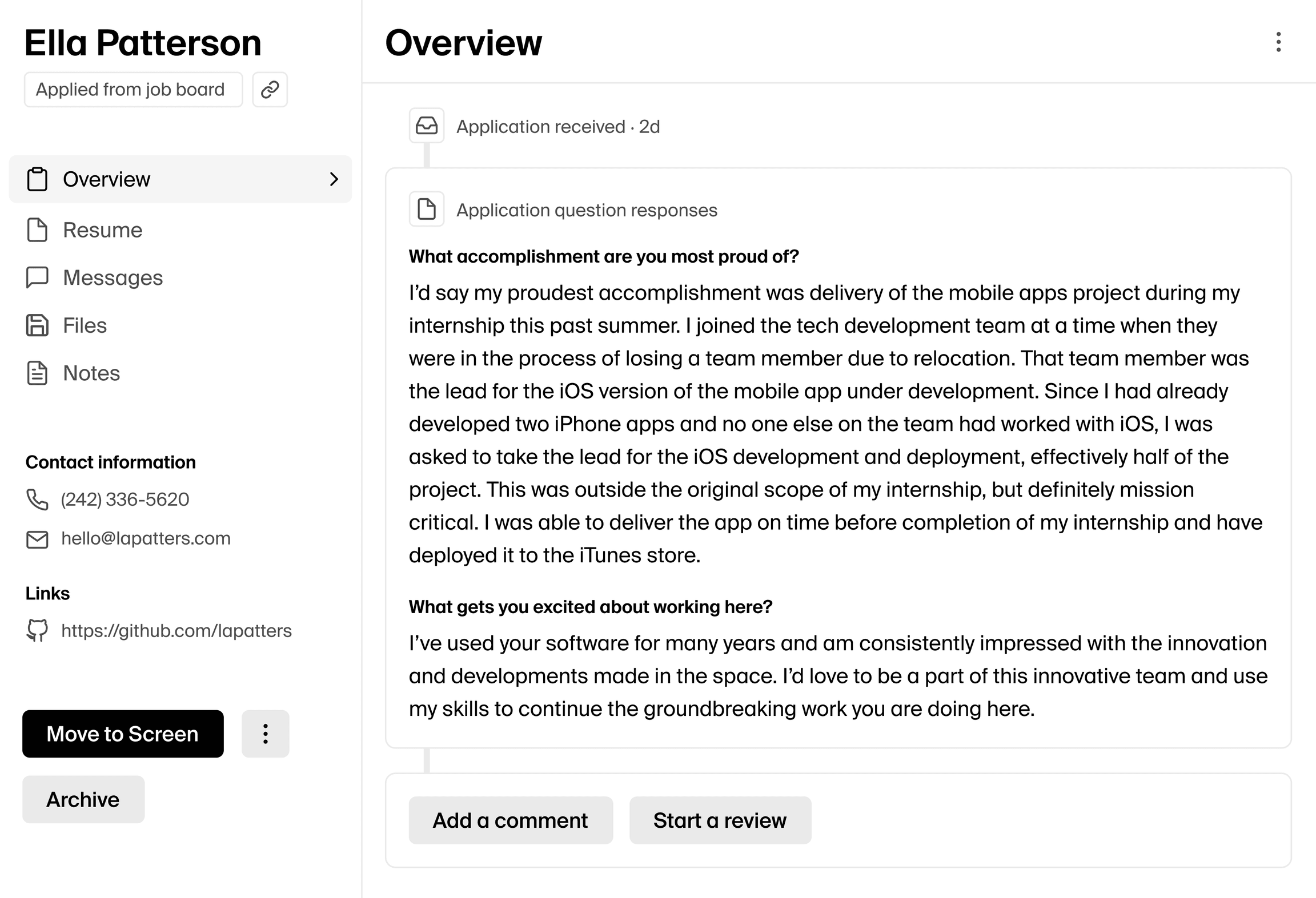 Keep your hiring organized and efficient